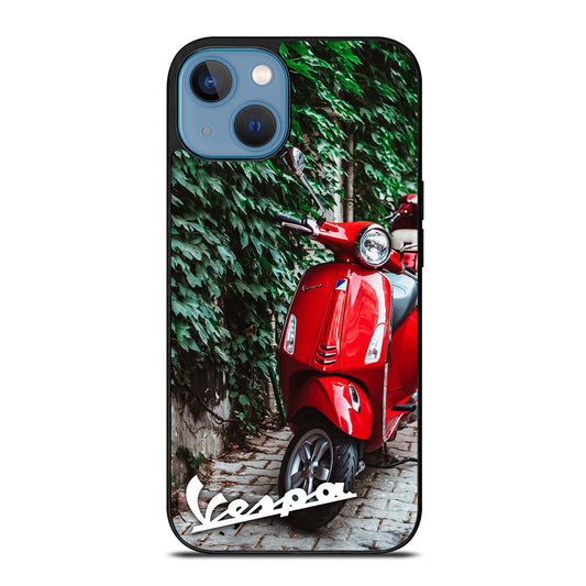 VESPA PIAGGIO RED MOTORCYCLE iPhone 13 Case Cover