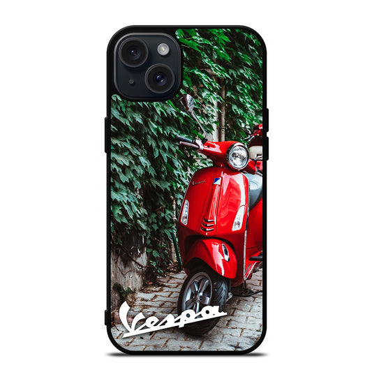 VESPA PIAGGIO RED MOTORCYCLE iPhone 15 Plus Case Cover