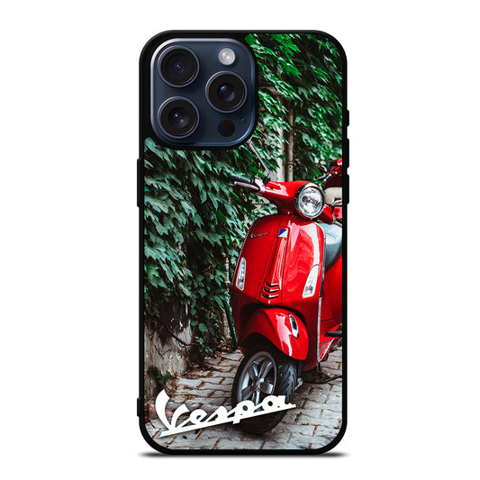 VESPA PIAGGIO RED MOTORCYCLE iPhone 15 Pro Max Case Cover