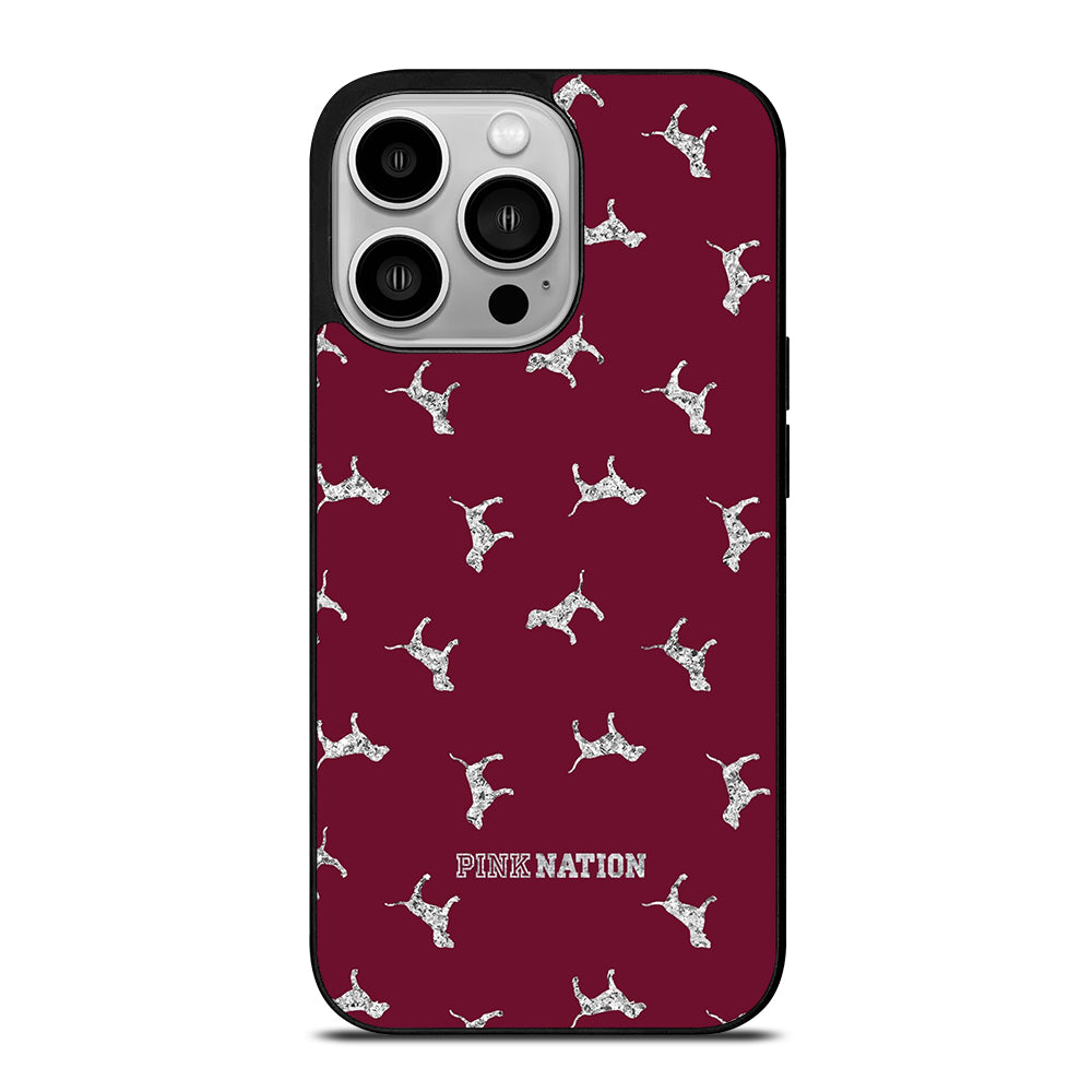 VICTORIA'S SECRET PINK NATION DOG iPhone 14 Pro Case Cover