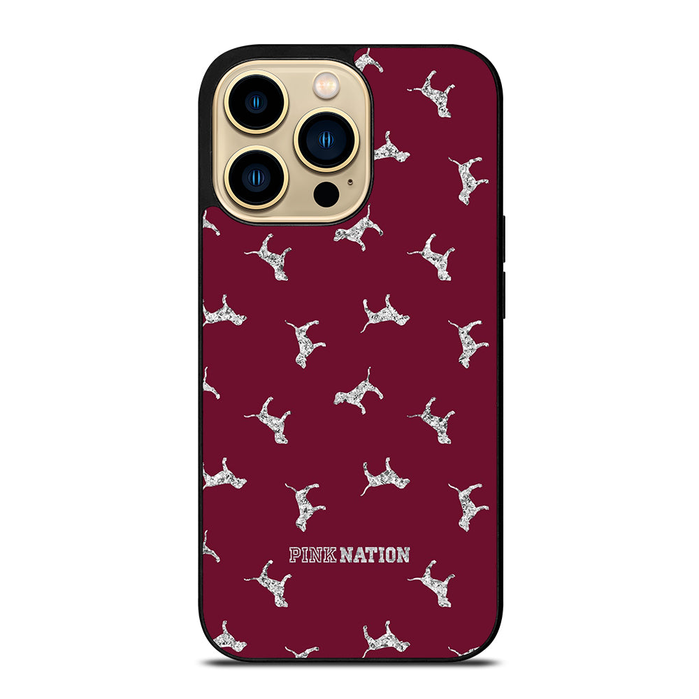 VICTORIA'S SECRET PINK NATION DOG iPhone 14 Pro Max Case Cover