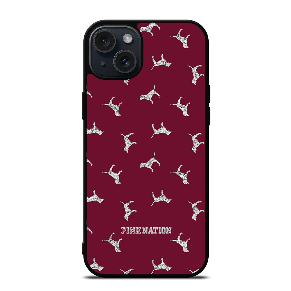 VICTORIA'S SECRET PINK NATION DOG iPhone 15 Plus Case Cover