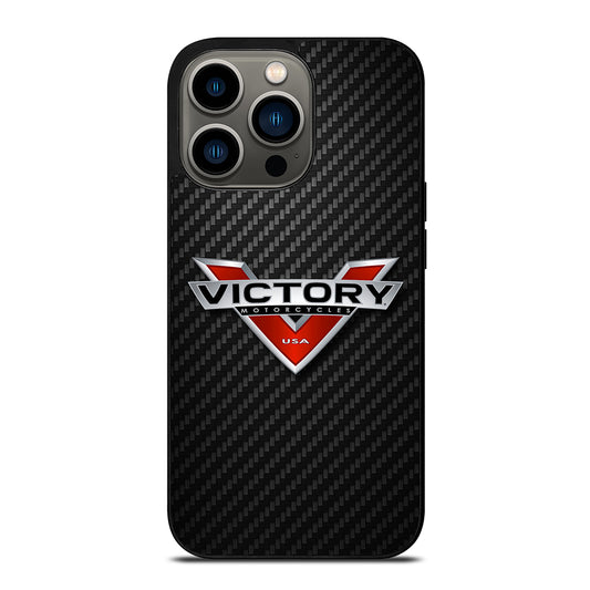 VICTORY MOTORCYCLES CARBON LOGO 2 iPhone 13 Pro Case Cover