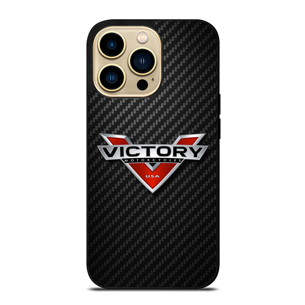 VICTORY MOTORCYCLES CARBON LOGO 2 iPhone 14 Pro Max Case Cover