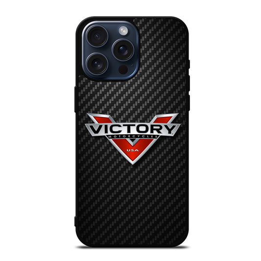 VICTORY MOTORCYCLES CARBON LOGO 2 iPhone 15 Pro Max Case Cover