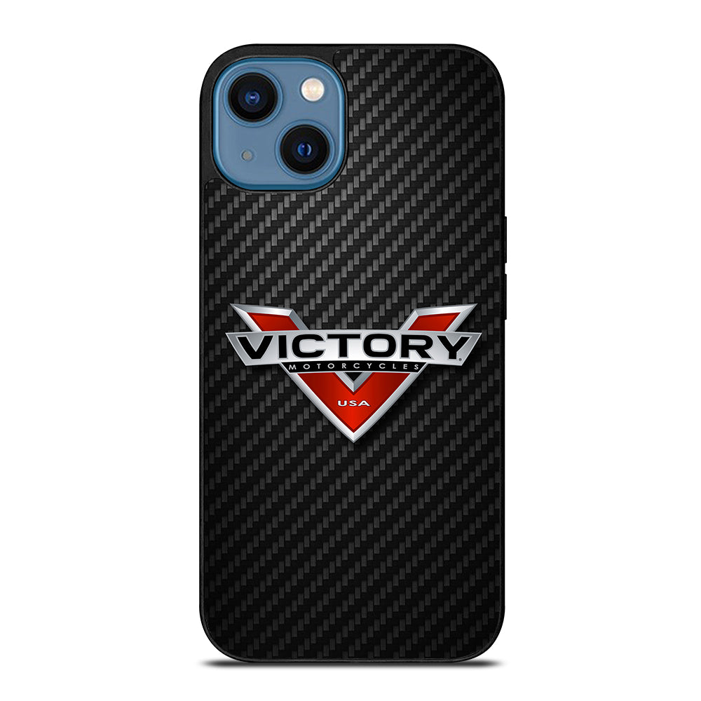VICTORY MOTORCYCLES CARBON LOGO 2 iPhone 14 Case Cover