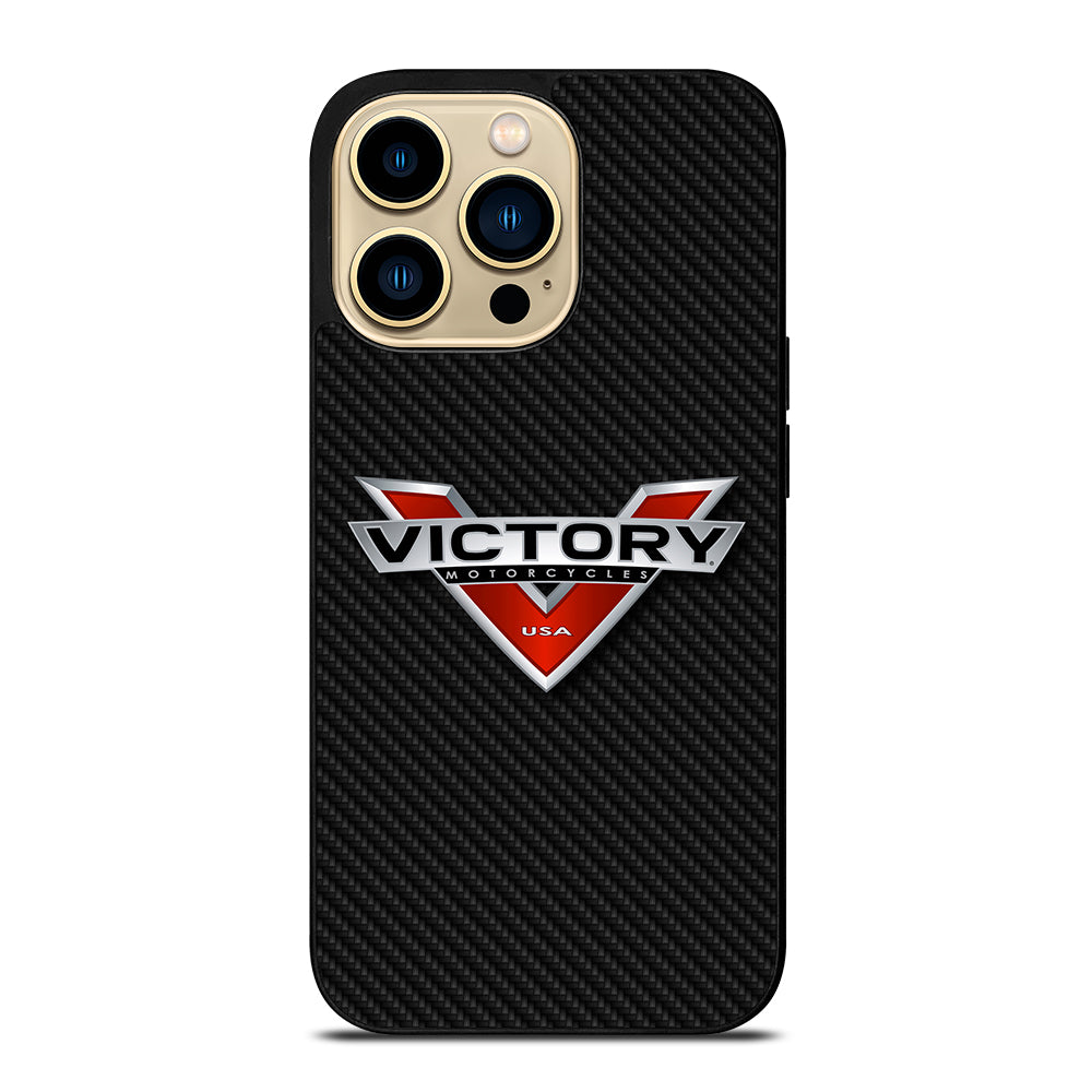 VICTORY MOTORCYCLES CARBON LOGO iPhone 14 Pro Max Case Cover