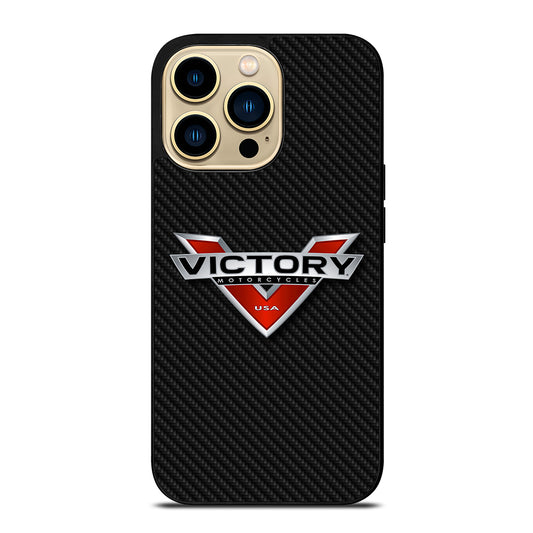 VICTORY MOTORCYCLES CARBON LOGO iPhone 14 Pro Max Case Cover