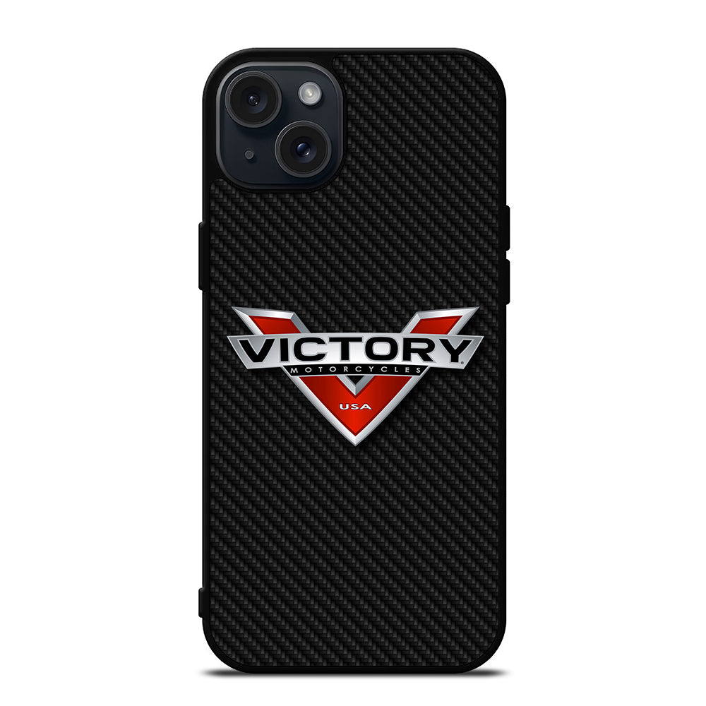 VICTORY MOTORCYCLES CARBON LOGO iPhone 15 Plus Case Cover