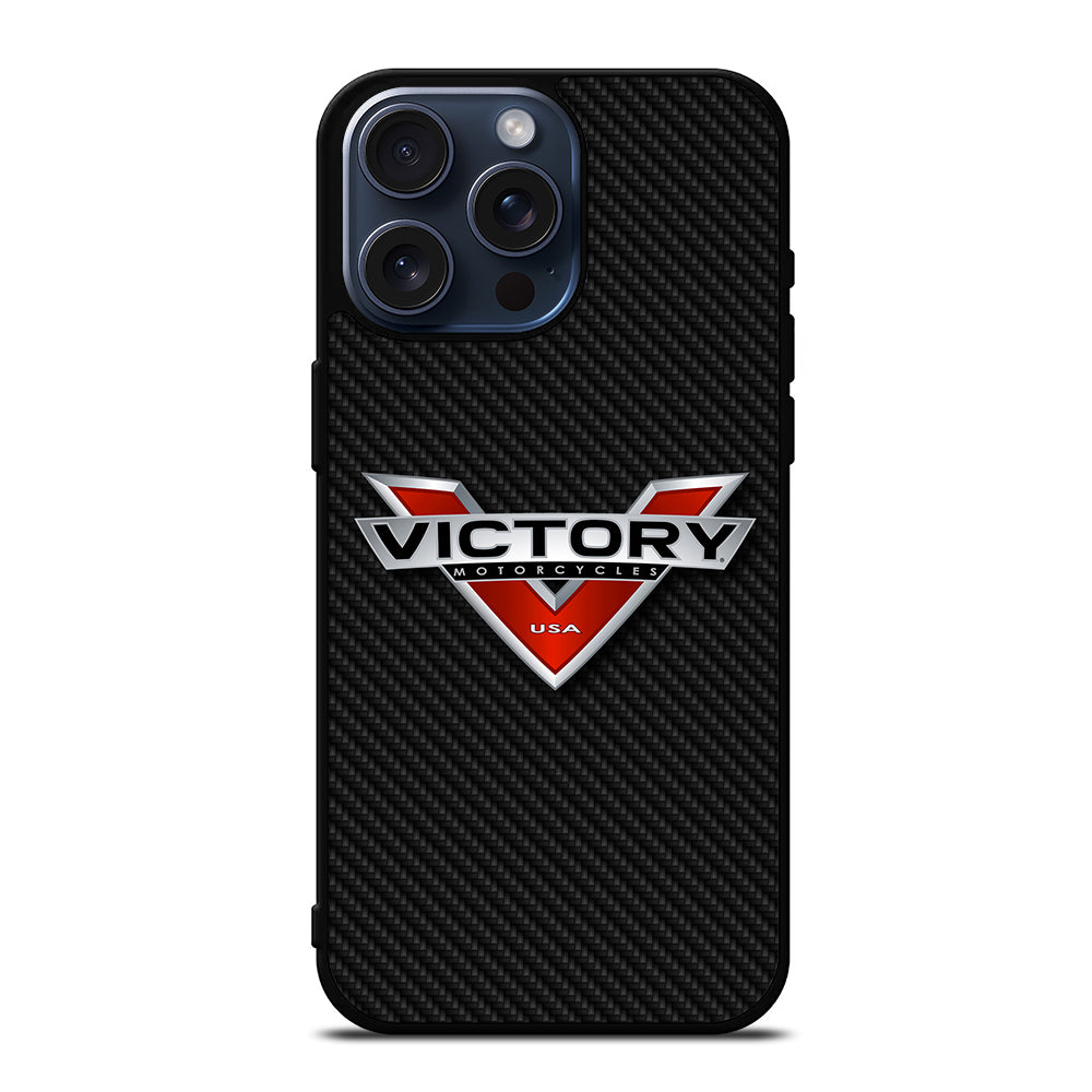 VICTORY MOTORCYCLES CARBON LOGO iPhone 15 Pro Max Case Cover