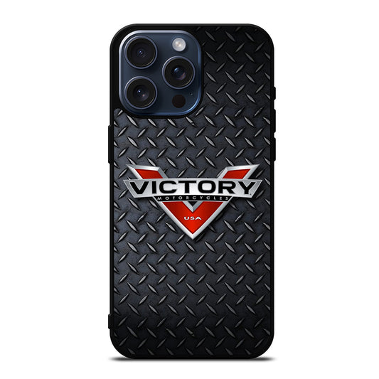 VICTORY MOTORCYCLES METAL LOGO iPhone 15 Pro Max Case Cover