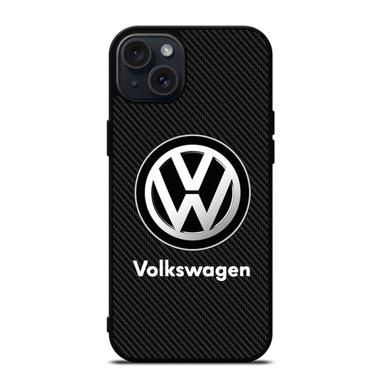 VOLKSWAGEN VW CARBON LOGO iPhone 15 Plus Case Cover