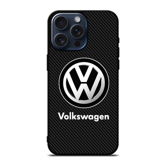 VOLKSWAGEN VW CARBON LOGO iPhone 15 Pro Max Case Cover