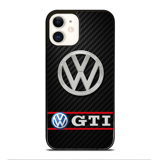 VW VOLKSWAGEN GTI CARBON LOGO iPhone 12 Case Cover