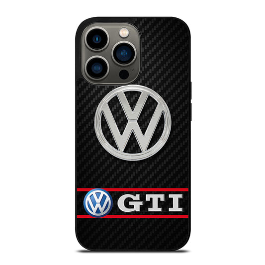 VW VOLKSWAGEN GTI CARBON LOGO iPhone 13 Pro Case Cover