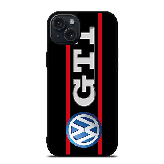 VW VOLKSWAGEN GTI STRIPE LOGO iPhone 15 Plus Case Cover