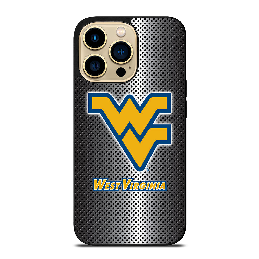 WEST VIRGINIA MOUNTAINEERS METAL LOGO iPhone 14 Pro Max Case Cover