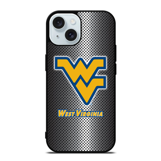 WEST VIRGINIA MOUNTAINEERS METAL LOGO iPhone 15 Case Cover