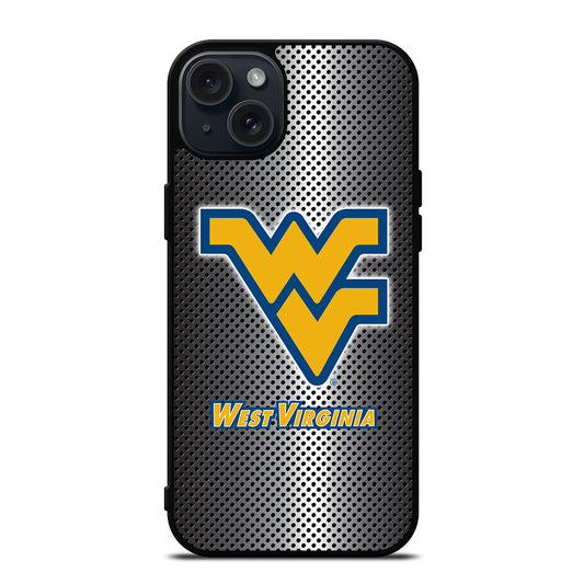 WEST VIRGINIA MOUNTAINEERS METAL LOGO iPhone 15 Plus Case Cover