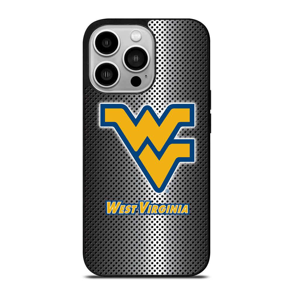 WEST VIRGINIA MOUNTAINEERS METAL LOGO iPhone 14 Pro Case Cover
