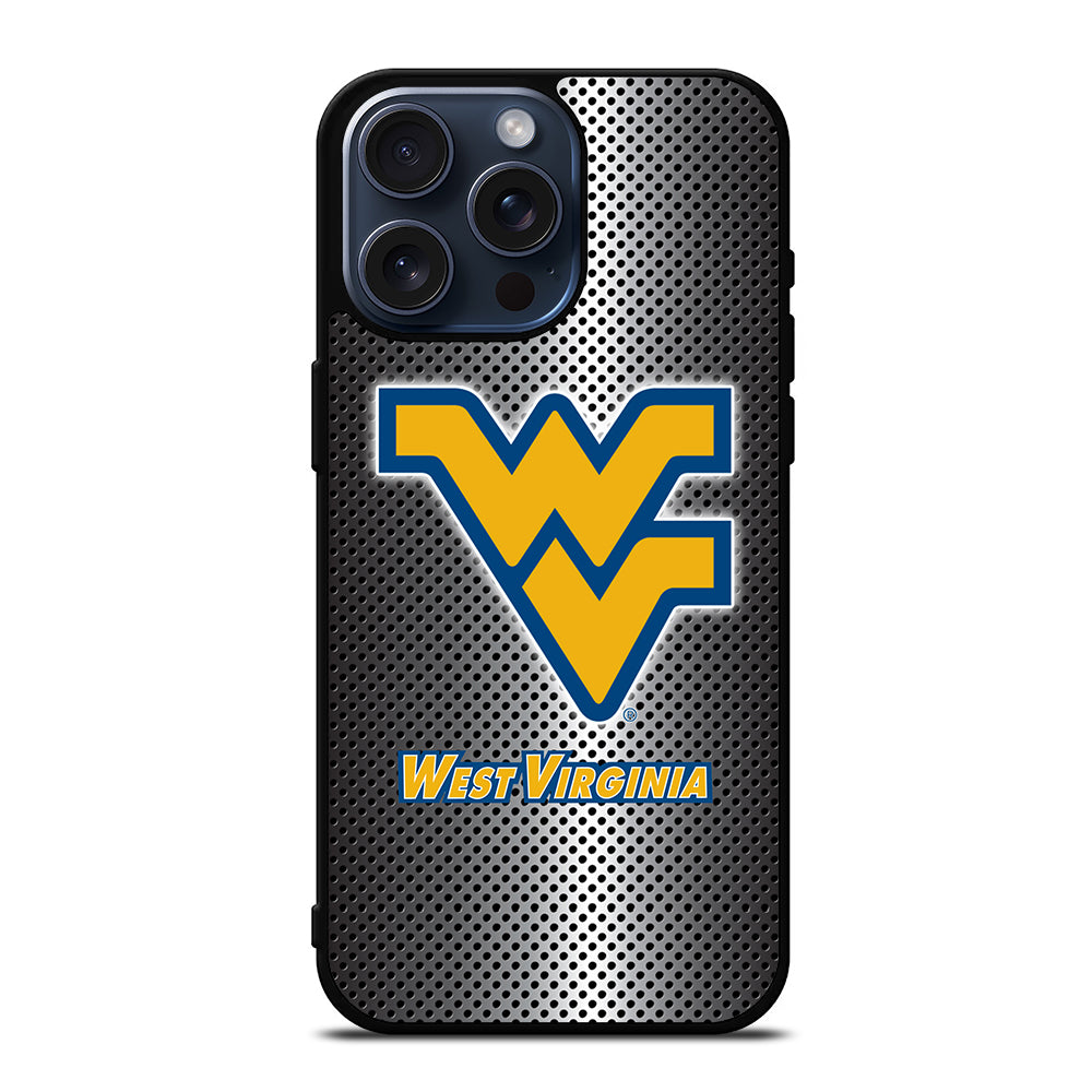 WEST VIRGINIA MOUNTAINEERS METAL LOGO iPhone 15 Pro Max Case Cover