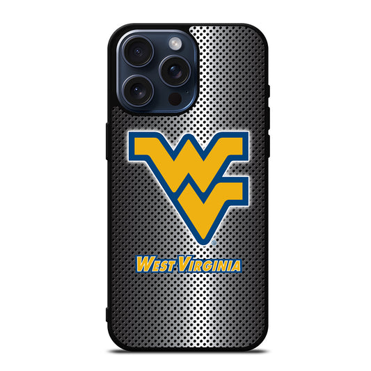 WEST VIRGINIA MOUNTAINEERS METAL LOGO iPhone 15 Pro Max Case Cover