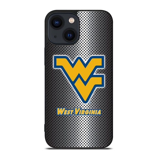 WEST VIRGINIA MOUNTAINEERS METAL LOGO iPhone 14 Plus Case Cover