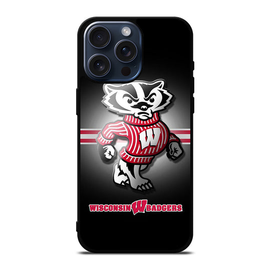 WISCONSIN BADGERS FOOTBALL 1 iPhone 15 Pro Max Case Cover