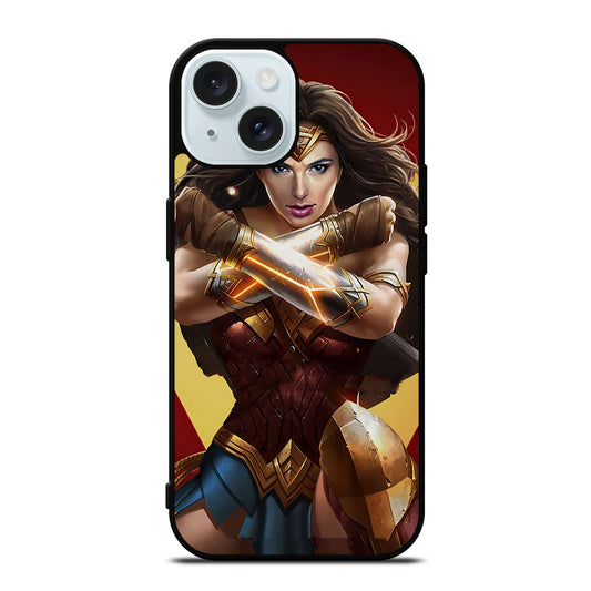 WONDER WOMAN SUPERHERO DC 3 iPhone 15 Case Cover